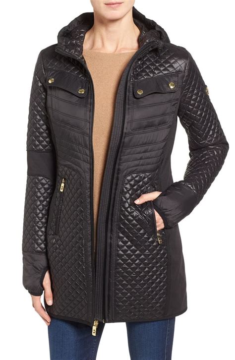 Michael Kors Mixed Media Full Zipper Jacket 